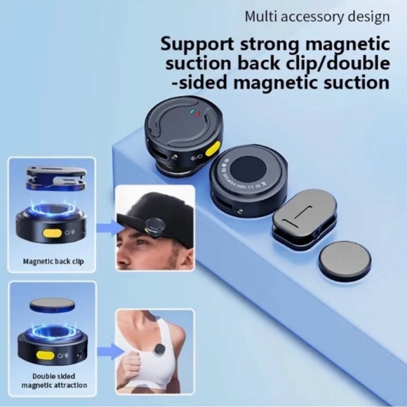 K721 Professional Wireless Collar Clip Microphone 60 Hours Battery Life NIB - Picture 4 of 5